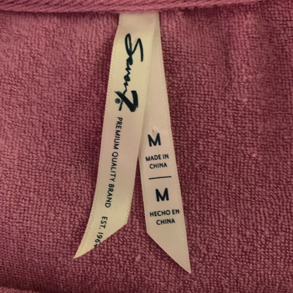 Seven7 Pink Crew Neck Zipper Detail T-Shirt M - Picture 12 of 14